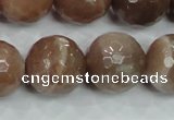 CMS82 15.5 inches 18mm faceted round moonstone gemstone beads