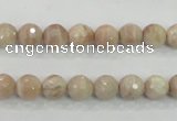 CMS83 15.5 inches 8mm faceted round moonstone gemstone beads