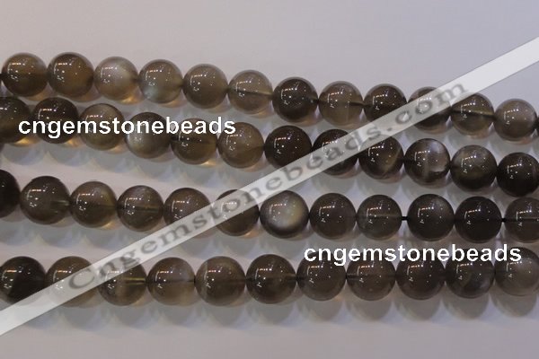 CMS854 15.5 inches 12mm round natural black moonstone beads