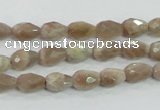 CMS87 15.5 inches 6*9mm faceted teardrop moonstone gemstone beads