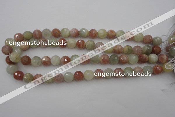 CMS881 15.5 inches 12mm faceted round moonstone gemstone beads