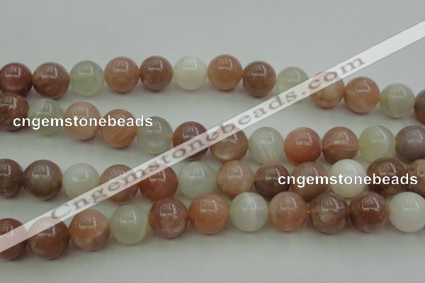 CMS895 15.5 inches 14mm round moonstone gemstone beads wholesale