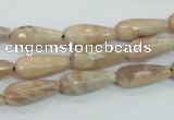 CMS90 15.5 inches 7*18mm faceted teardrop moonstone gemstone beads