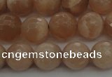 CMS942 15.5 inches 8mm faceted round A grade moonstone gemstone beads