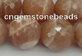 CMS947 15.5 inches 18mm faceted round A grade moonstone gemstone beads