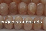 CMS951 15.5 inches 6*10mm faceted rondelle A grade moonstone beads