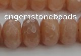 CMS952 15.5 inches 8*12mm faceted rondelle A grade moonstone beads