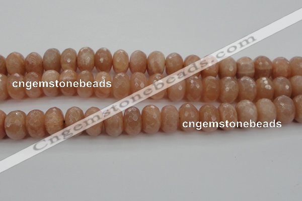 CMS952 15.5 inches 8*12mm faceted rondelle A grade moonstone beads