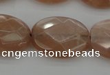 CMS968 15.5 inches 13*18mm faceted oval A grade moonstone beads