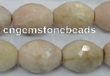 CMS97 15.5 inches 15*20mm faceted rice moonstone gemstone beads