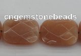 CMS973 15.5 inches 13*18mm faceted rectangle A grade moonstone beads