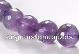 CNA08 12mm faceted round A- grade natural amethyst quartz beads