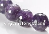 CNA09 16mm faceted round A- grade natural amethyst quartz beads