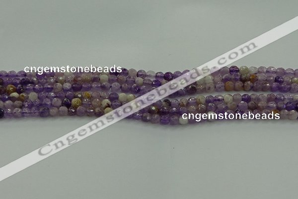 CNA1010 15.5 inches 4mm faceted round dogtooth amethyst beads