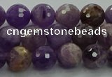 CNA1012 15.5 inches 8mm faceted round dogtooth amethyst beads