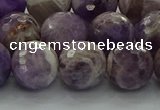 CNA1014 15.5 inches 12mm faceted round dogtooth amethyst beads