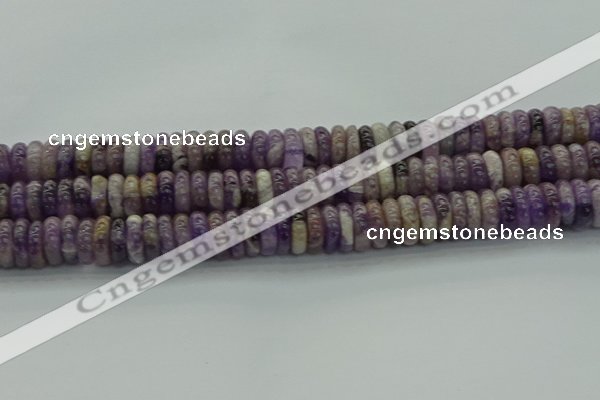 CNA1023 15.5 inches 4*12mm rondelle dogtooth amethyst beads