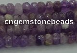 CNA1028 15.5 inches 4*6mm faceted rondelle dogtooth amethyst beads