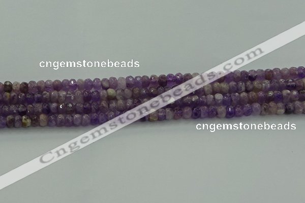 CNA1028 15.5 inches 4*6mm faceted rondelle dogtooth amethyst beads