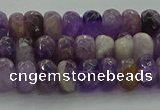 CNA1029 15.5 inches 5*8mm faceted rondelle dogtooth amethyst beads