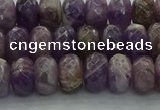 CNA1030 15.5 inches 6*10mm faceted rondelle dogtooth amethyst beads