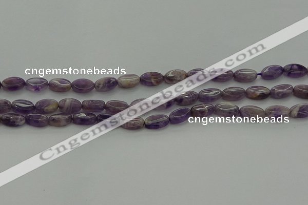 CNA1035 15.5 inches 6*10mm oval dogtooth amethyst beads wholesale