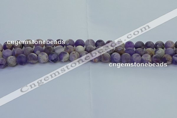 CNA1052 15.5 inches 8mm round matte dogtooth amethyst beads