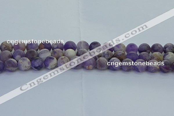 CNA1054 15.5 inches 12mm round matte dogtooth amethyst beads