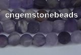 CNA1061 15.5 inches 6mm round matte dogtooth amethyst beads