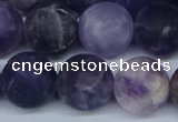 CNA1065 15.5 inches 14mm round matte dogtooth amethyst beads