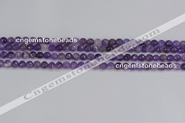 CNA1070 15.5 inches 4mm faceted round dogtooth amethyst beads