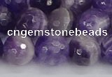 CNA1074 15.5 inches 12mm faceted round dogtooth amethyst beads