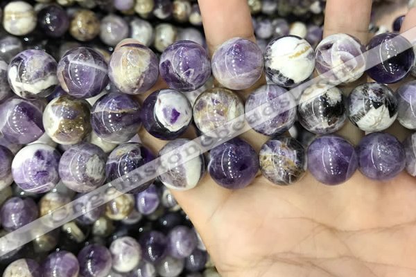 CNA1087 15.5 inches 16mm round dogtooth amethyst beads wholesale