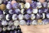 CNA1092 15.5 inches 16mm faceted round dogtooth amethyst beads