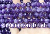 CNA1115 15.5 inches 10mm faceted round amethyst gemstone beads