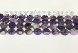 CNA1120 15.5 inches 14mm flat round dogtooth amethyst beads