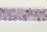 CNA1124 15.5 inches 12mm flat round natural lavender amethyst beads