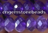 CNA1134 15.5 inches 6*8mm faceted rondelle amethyst gemstone beads