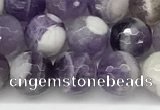 CNA1162 15.5 inches 8mm faceted round natural dogtooth amethyst beads