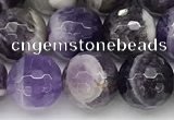 CNA1163 15.5 inches 10mm faceted round natural dogtooth amethyst beads