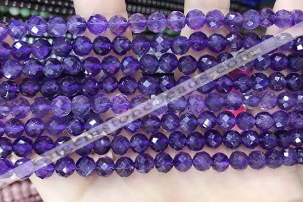 CNA1166 15.5 inches 6mm faceted round amethyst beads wholesale