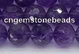 CNA1172 15.5 inches 8mm faceted round natural amethyst beads