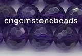 CNA1176 15.5 inches 8mm faceted round natural amethyst beads