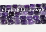 CNA1184 15.5 inches 10*14mm rectangle amethyst beads wholesale