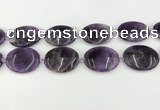 CNA1195 15.5 inches 30*40mm oval amethyst beads wholesale