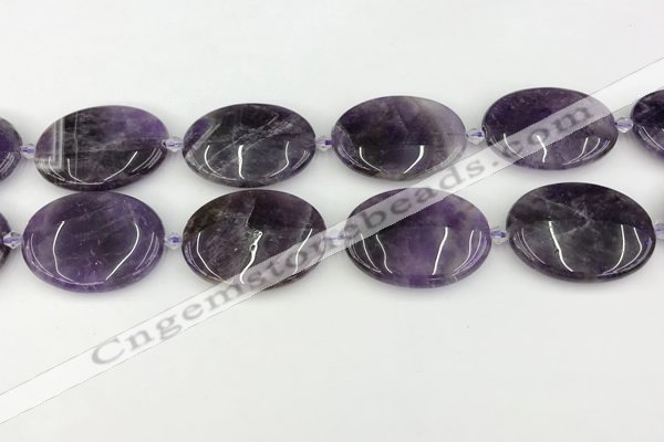 CNA1195 15.5 inches 30*40mm oval amethyst beads wholesale