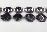 CNA1198 15.5 inches 30*40mm freeform amethyst beads wholesale