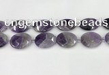 CNA1207 15.5 inches 20*30mm - 22*30mm faceted oval amethyst beads