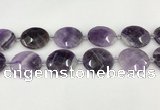 CNA1208 15.5 inches 25*30mm faceted oval amethyst gemstone beads