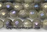 CNA1235 15 inches 6mm faceted round AB-color lavender amethyst beads
